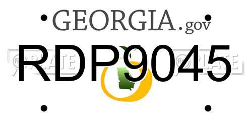 RDP9045 Georgia License Plate