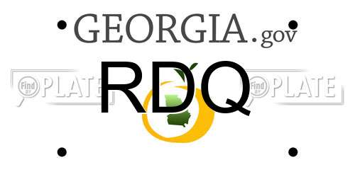 RDQ Georgia License Plate