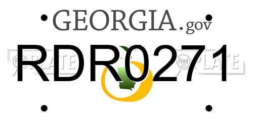 RDR0271 Georgia License Plate