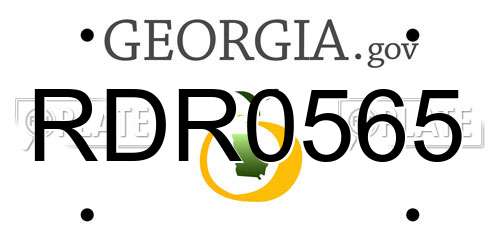 RDR0565 Georgia License Plate