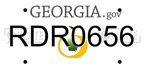 RDR0656 Georgia License Plate