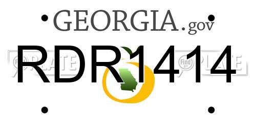 RDR1414 Georgia License Plate