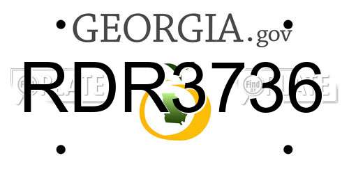 RDR3736 Georgia License Plate