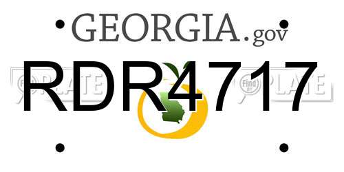 RDR4717 Georgia License Plate