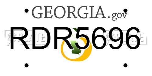 RDR5696 Georgia License Plate