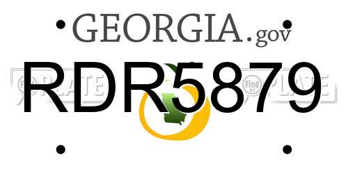 RDR5879 Georgia License Plate