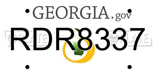 RDR8337 Georgia License Plate