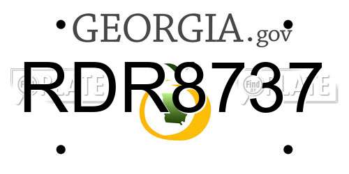 RDR8737 Georgia License Plate