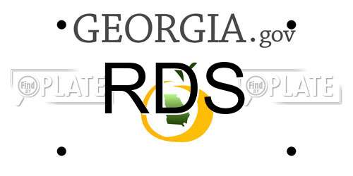 RDS Georgia License Plate