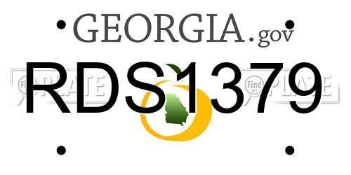 RDS1379 Georgia License Plate