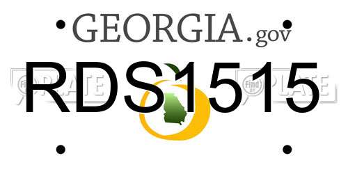 RDS1515 Georgia License Plate
