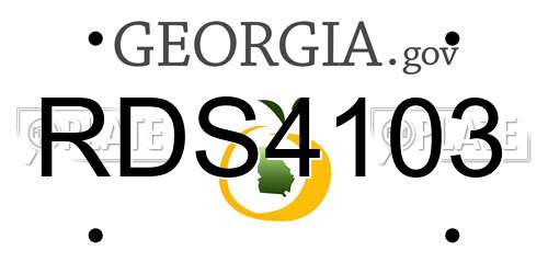 RDS4103 Georgia License Plate