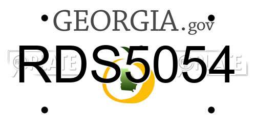 RDS5054 Georgia License Plate