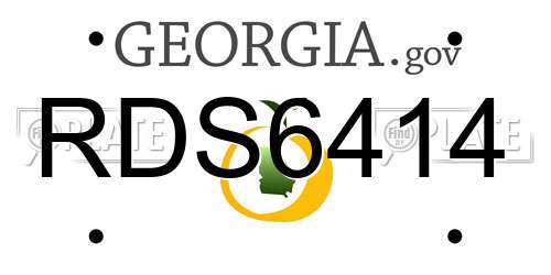 RDS6414 Georgia License Plate