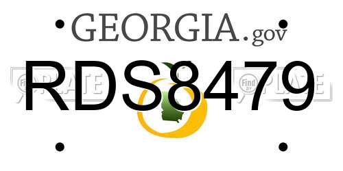 RDS8479 Georgia License Plate