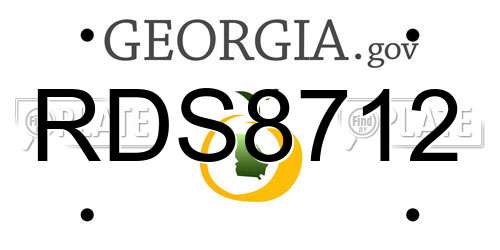 RDS8712 Georgia License Plate