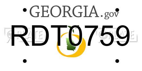 RDT0759 Georgia License Plate