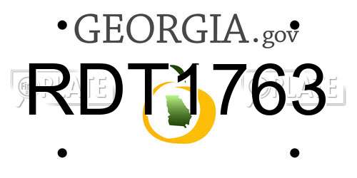 RDT1763 Georgia License Plate
