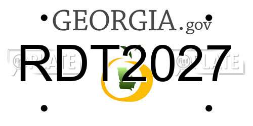 RDT2027 Georgia License Plate