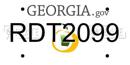RDT2099 Georgia License Plate