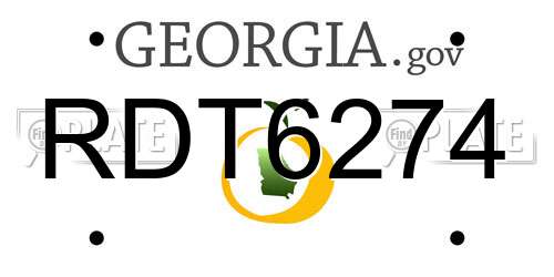 RDT6274 Georgia License Plate