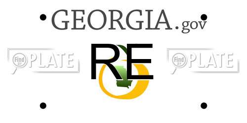 RE Georgia License Plate