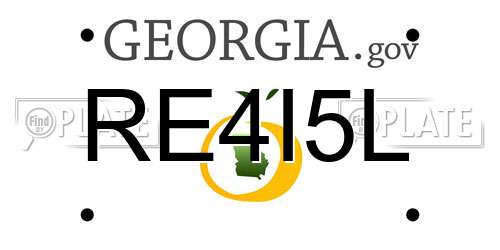RE4I5L Georgia License Plate