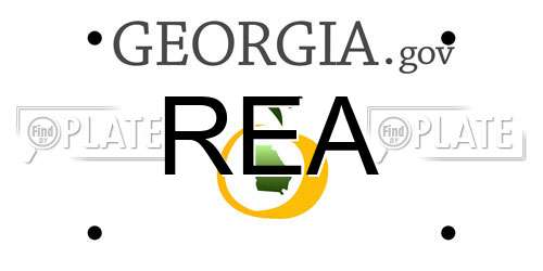 REA Georgia License Plate