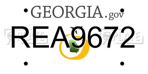 REA9672 Georgia License Plate