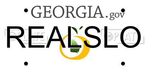 REALSLO Georgia License Plate