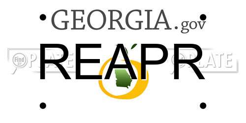 REAPR Georgia License Plate