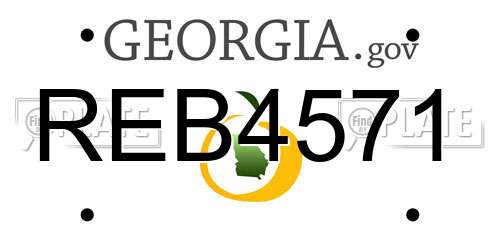 REB4571 Georgia License Plate