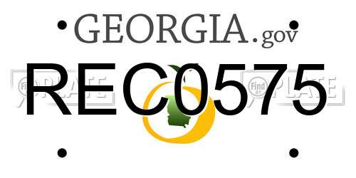 REC0575 Georgia License Plate