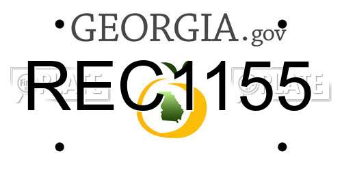 REC1155 Georgia License Plate