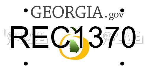 REC1370 Georgia License Plate
