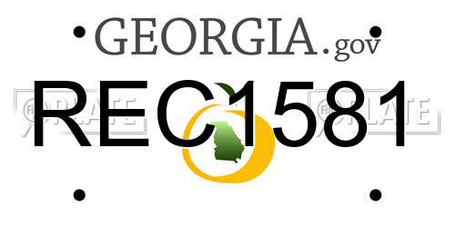 REC1581 Georgia License Plate