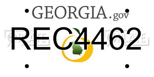 REC4462 Georgia License Plate