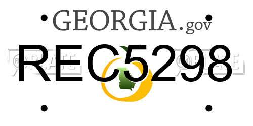 REC5298 Georgia License Plate