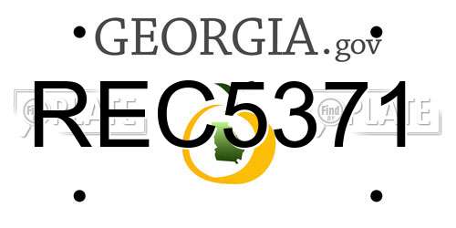 REC5371 Georgia License Plate