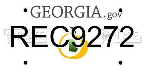REC9272 Georgia License Plate
