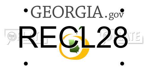 RECL28 Georgia License Plate