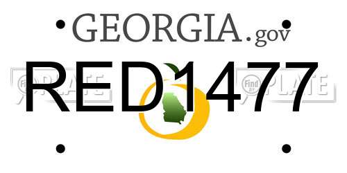 RED1477 Georgia License Plate