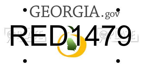 RED1479 Georgia License Plate