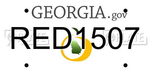 RED1507 Georgia License Plate