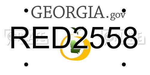 RED2558 Georgia License Plate