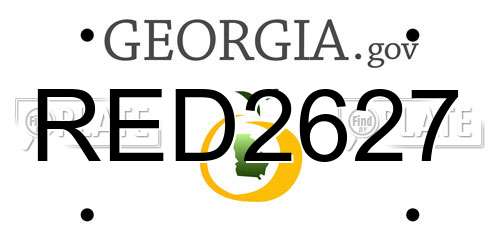 RED2627 Georgia License Plate