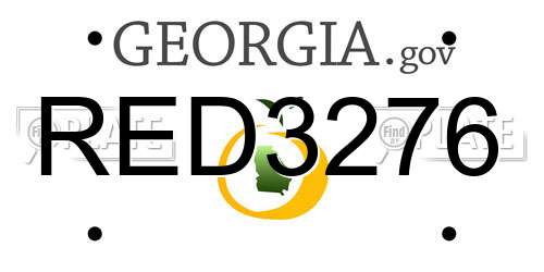 RED3276 Georgia License Plate