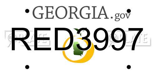 RED3997 Georgia License Plate