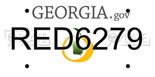 RED6279 Georgia License Plate