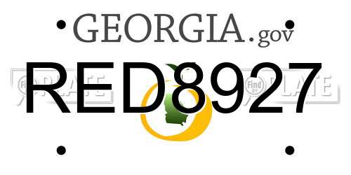 RED8927 Georgia License Plate